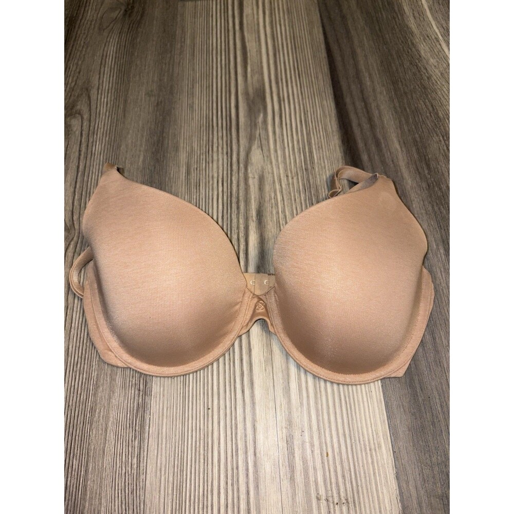 Victoria's Secret Uplift Semi Demi Bra Women's Size 32DD Coral Pink Padded VS